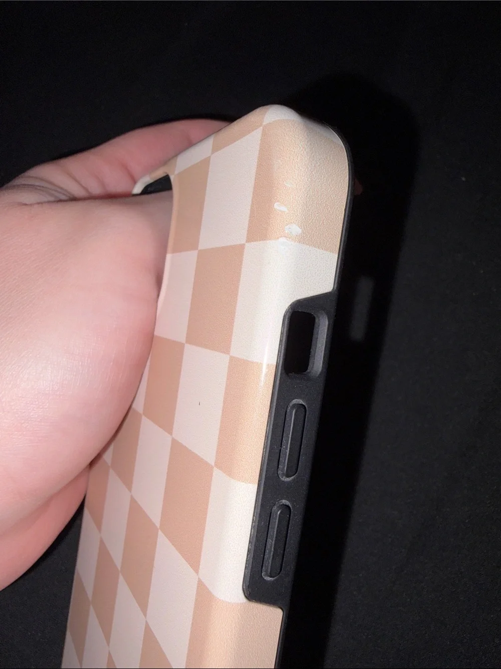 Beige Checkerboard Phone 13 Case